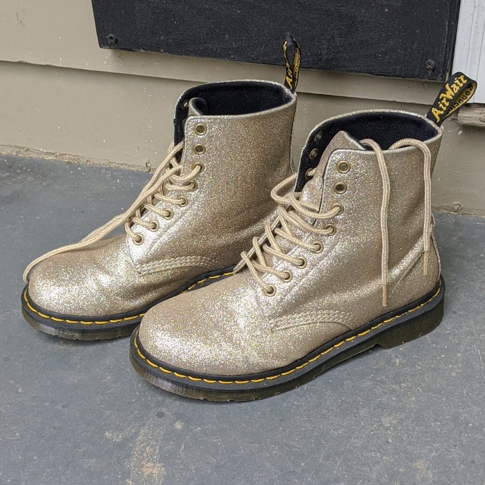 Gold glitter Dr Marten's